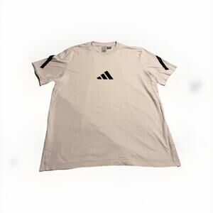 Adidas Sample Men’s White 3 Stripe Short Sleeve Athletic Shirt Sz Large (A1)